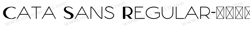 Cata Sans Regular字体转换